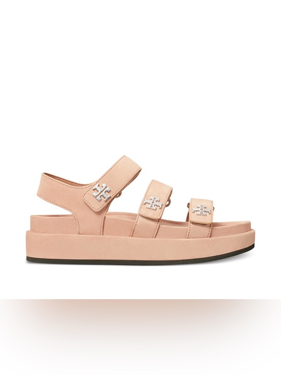 Tory Burch Shoes - Tory Burch Kira Triple-Strap Sandals — Malva with Silver Logos